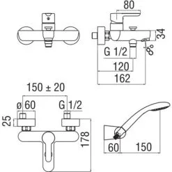 Mitigeur Baignoire Avec Complet Douche Nobili ABC AB87110CR | Chromé - Chromé 7 Mitigeur Baignoire Avec Complet Douche Nobili ABC AB87110CR | Chromé - Chromé -France NOBILI Soldes Boutique 10758932 4