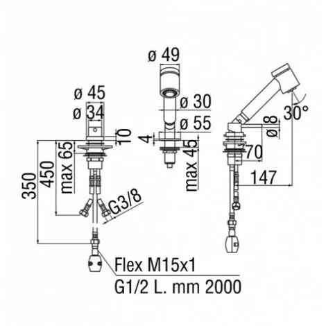 NOBILI Mitigeur Professionnel Monocommande Avec Douchette Extractible 2 NOBILI Mitigeur Professionnel Monocommande Avec Douchette Extractible – Image 2