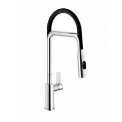 NOBILI Mitigeur évier De Cuisine FLAG Chromé Et Noir