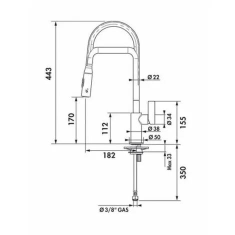 NOBILI Mitigeur évier De Cuisine FLAG Chromé Et Noir 2 NOBILI Mitigeur évier De Cuisine FLAG Chromé Et Noir – Image 2
