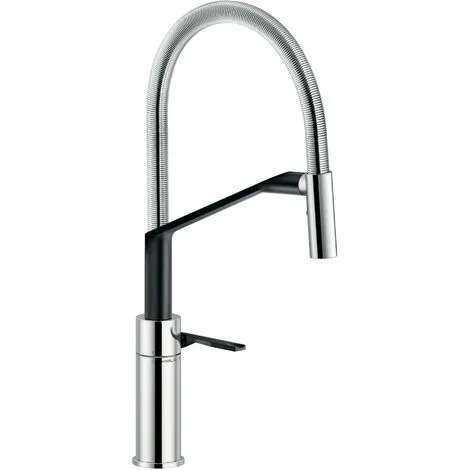 Mitigeur D'évier De Cuisine Avec Douche Réglable Nobili Heron HR125300CB | Chrome - Noir - Chrome - Noir 1 Mitigeur D'évier De Cuisine Avec Douche Réglable Nobili Heron HR125300CB | Chrome - Noir - Chrome - Noir