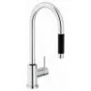 Mélangeur De Cuisine NOBILI - Avec Douche - Chrome/noir - OZ137/1T7CR
