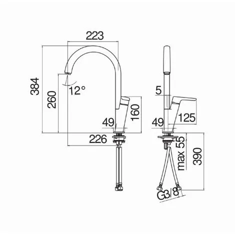 Mélangeur De Cuisine NOBILI Acquaviva - VV103113CR 2 Mélangeur De Cuisine NOBILI Acquaviva - VV103113CR – Image 2