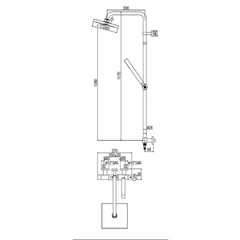 NOBILI Colonne De Douche Thermo Chromé TOWER 2 NOBILI Colonne De Douche Thermo Chromé TOWER – Image 2