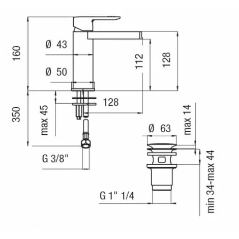 NOBILI Mitigeur De Lavabo Monocommande NEW ROAD Avec Bec Cascade Chromé 2 NOBILI Mitigeur De Lavabo Monocommande NEW ROAD Avec Bec Cascade Chromé – Image 2