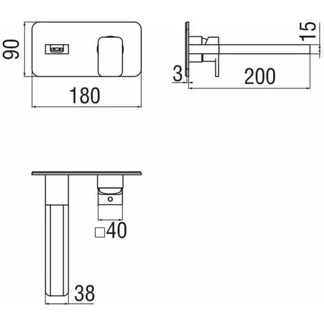 Mitigeur Lavabo-vasque Encastré A Cascade Nobili Loop LPC90198/1CR | Chromé - 200 Mm - Chromé 2 Mitigeur Lavabo-vasque Encastré A Cascade Nobili Loop LPC90198/1CR | Chromé - 200 Mm - Chromé – Image 2