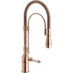 Mitigeur D'évier De Cuisine De Style Rétro Avec Douche Finition Cuivre Nobili Charlie CH75300RA | Cuivre - Cuivre