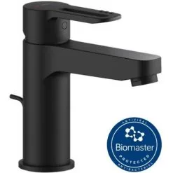 NOBILI Mitigeur De Lavabo Biomaster Noir Avec Vidage - Noir