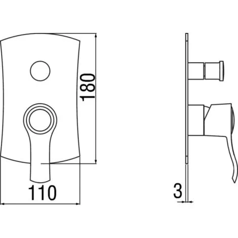Mitigeur De Douche Encastrable Avec Déviateur Nobili Sofì SI98100/ECR | Chromé - 2 Sorties - Chromé 2 Mitigeur De Douche Encastrable Avec Déviateur Nobili Sofì SI98100/ECR | Chromé - 2 Sorties - Chromé – Image 2
