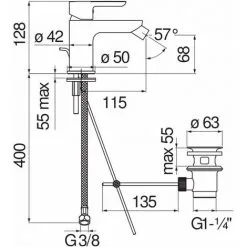 Mitigeur De Bidet Avec Vidage Nobili Abc AB87119/1CR | Chromé - Chromé -France NOBILI Soldes Boutique 59896452 4