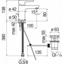 Mitigeur Lavabo Avec Vidage Nobili Abc AB87118/1CR | Chromé - Chromé -France NOBILI Soldes Boutique 59896455 4