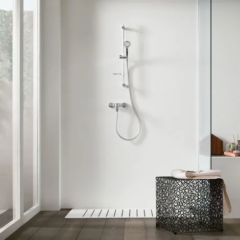 Nobili Set De Douche Avec Douchette 3 Jets + Barre De Douche Réglable Max 66cm + Porte Savon Amovible, Chrome (AD140/61CR) 2 Nobili Set De Douche Avec Douchette 3 Jets + Barre De Douche Réglable Max 66cm + Porte Savon Amovible, Chrome (AD140/61CR) – Image 2