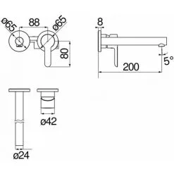 Mitigeur Lavabo Mural Sans Plaque Nobili Abc AB87199/1CR | Chromé - Chromé 5 Mitigeur Lavabo Mural Sans Plaque Nobili Abc AB87199/1CR | Chromé - Chromé -France NOBILI Soldes Boutique 63547015 3