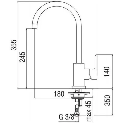 Mitigeur Monocommande Pour Evier Avec Bec Orientable Abc Nobili AB87133CR | Chrome 2 Mitigeur Monocommande Pour Evier Avec Bec Orientable Abc Nobili AB87133CR | Chrome – Image 2
