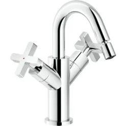 Mèlangeur Pour Bidet Bec Pivotant Nobili Lira LR116219/2CR | Chromé - Vidage Clic Clac 1"1/4 - Chromé