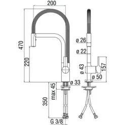Mélangeur D'évier De Cuisine Avec Ressort Nobili Master MP118300CR | Chromé - Chromé -France NOBILI Soldes Boutique 7542060 3