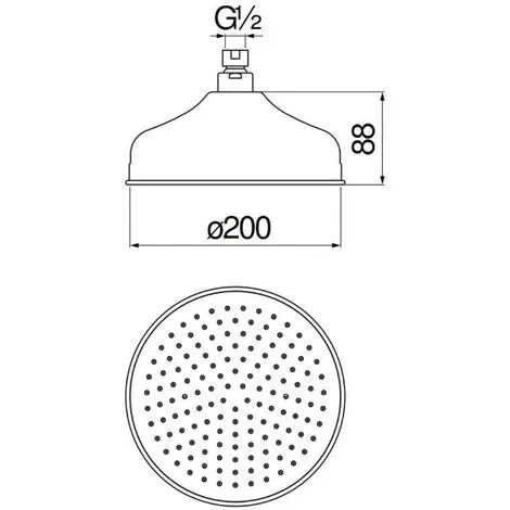 Pomme De Douche Pivotante Classic Line Nobili AD139/12CR | Chromé - Chromé 2 Pomme De Douche Pivotante Classic Line Nobili AD139/12CR | Chromé - Chromé – Image 2