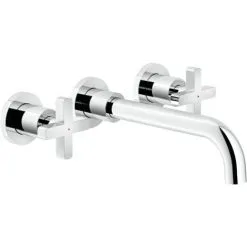 Mélangeur Lavabo Encastré 3 Trous Nobili Lira LR116298/1CR | Chromé - 204mm - Chromé